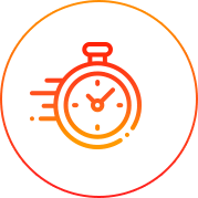 orange gradient time icon